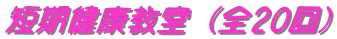 短期健康教室(全20回)